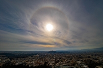 Circular Rainbow over the Acropolis