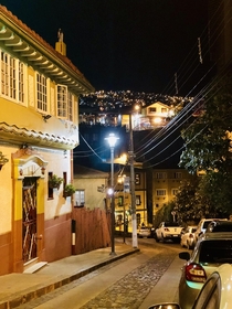 City street in Valparaiso Chile