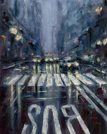 Cityscape Me Oil on canvas x inches