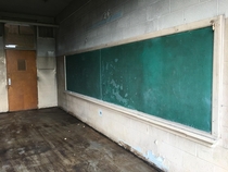 Classroom in abandoned elementary school in Georgia US 