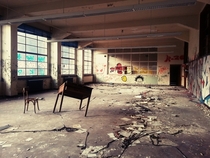 Classroom in an abandoned university Belgium x