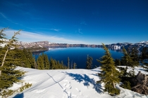 Clear Day at Crater Lake Oregon OC