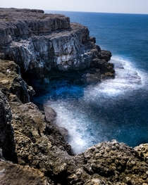 Cliffside in the coastal town of Chekka Lebanon 