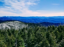 Clingmans Dome in the Great Smokey Mountains NC taken on April st accessible for the first time in  