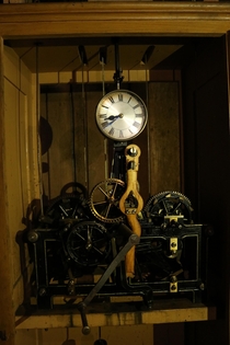Clock in an abandoned building