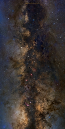 Close-up near the core of the Milky Way  panes mosaic 