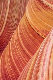 Close up of sandstone waves in Arizona 