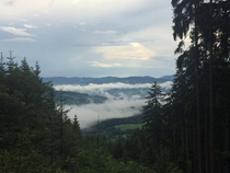 Clouds between the hills Miesenbach Austria 