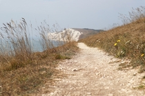 Coastal path on the Isle of Wight Freshwater Bay 