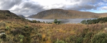 Cold and windy hike through Glenveagh National Park in Donegal County Ireland 