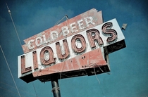 Cold Beer Liquors Sign in East Brunswick New Jersey by Dave Williams 