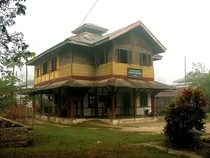 Colonial era post office in the hill station village of Hsipaw Myanmar 