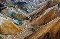 Colorful Landmannalaugar in the highland of Iceland  by Helga Urbn