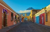 Colorful street of Antigua Guatemala