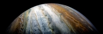 Colorful swirling cloud belts dominate Jupiters southern hemisphere in this image captured by NASAs Juno spacecraft -- Dec  