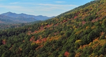 Colors blanketing the Ouachita Mountains in what was almost Ouachita National Park