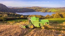 Combining at Lough Hyne West Cork Ireland x OC Taken while making a video for Marsh Agri last weekend