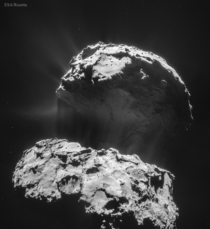 Comet P as seen from spacecraft Rosetta 