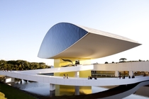 Commonly referred to as the eye and designed by himself this is the Oscar Niemeyer Museum in Curitiba Brazil 