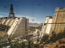 Construction of the Shasta Dam California  