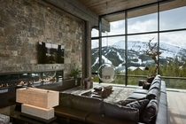 Contemporary mountain home with raw rustic inspiration - more in comments x xpost from rpics