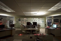 Control Room Inside the Decommissioned Nanticoke Generating Station in Ontario Canada 