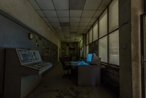 Control room of a cement plant which has been vacant for  years Germany 