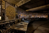 Control room of reactor  at the Chernobyl Nuclear Power Plant Ukraine April   