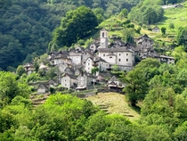 Corippo Village Verzasca valley Switzerland soon to become a scattered hotel 