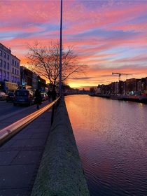 Cotton candy skies in Dublin 