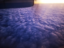 Cotton wooly sunrise somewhere between the UK and Paris