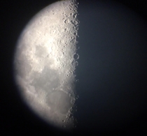 Couldnt get a good pic of last nights conjunction but got some halfway decent shots of the moon through my telescope