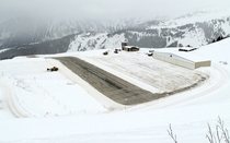 Courchevel Airport France - one of the very few airports that feature a sloped runway 