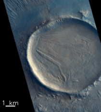 Crater pictured by the CaSSIS camera onboard the ESARoscosmos ExoMars Trace Gas Orbiter 