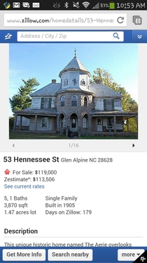 Creepy house is for sale Link httpwwwzillowcomhomedetails-Hennessee-St-Glen-Alpine-NC-_zpid