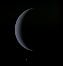 Crescent Neptune and Triton - September   