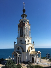 Crimea -  Sep  Church Lighthouse for sailors with ships anchors amp wind rose Memorial for sunken ships Memory amp protection of seamen amp travelers 