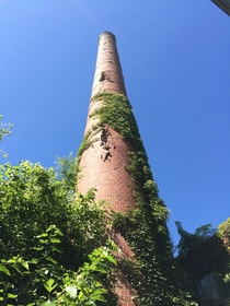 Crumbling Brick Smoke Stack Meat Packing Plant Tennessee supposedly abandoned  years ago 