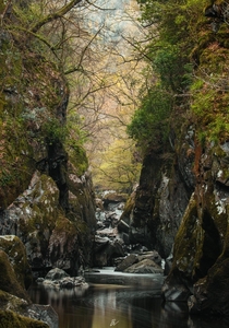Dancing with the fairies at the Fairy Glen Betws-Y-Coed Wales 