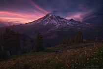 Dark Energy over Mount Rainier by Alex Noriega 