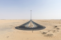 Dead-end road waiting for future construction Dubai Photo Nick Hannes 