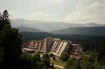 Decaying hotel from the  Sarajevo Olympics Bosnia and Herzegovina