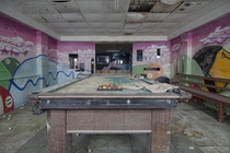 Decaying Pool Table Inside an Abandoned Orphanage 