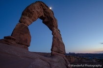 Delicate Arch at dusk Arches NP 