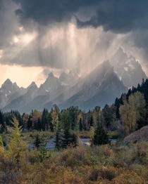 Deluge on the Mountains Grand Teton National Park Wyoming 