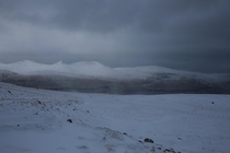 Desolate winter landscape of the Faroe Islands
