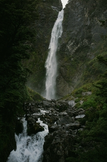 Devils Punchbowl Waterfall New Zealand 