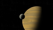 Digital Art Gas Giant and Moon