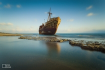Dimitrios stranded shipwreck near Gythio Greece  by Panos Lahanas