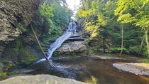 Dingmans Falls the second largest waterfall in Pennsylvania x OC